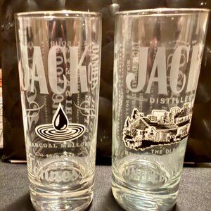 Jack Daniel’s Old No. 7 Highball Glasses – Set of 2 – Distillery Logo Graphics